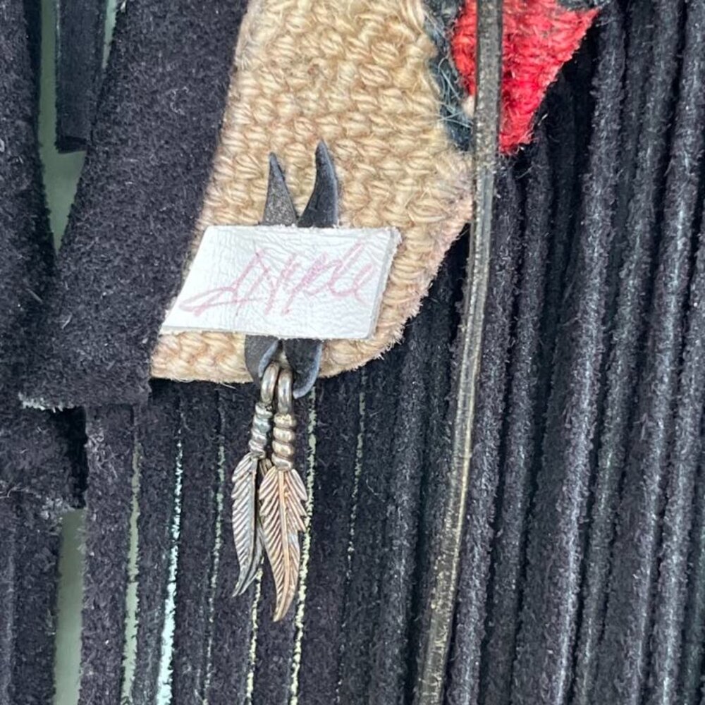 Vintage 1990s S.Hyde For Signature Rugs Of Dallas Wearable Art Suede Leather - Picture 4 of 16